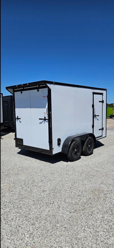 New 2026 Family Trailer 6x12 Tandem Axles Cargo / Enclosed Trailer- Screwless Exterior-Blackout Pkg- Rear Spoiler