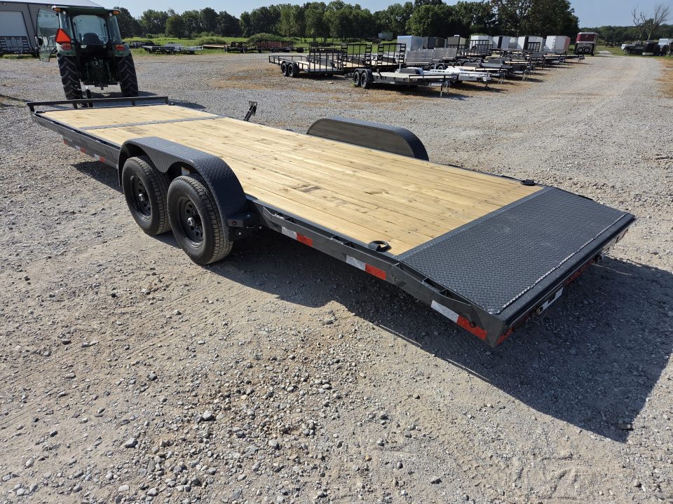 New 2027 Lamar 83X24 TANDEM 10K CAR HAULER W/2' STEEL DOVE & SLIDEOUT RAMPS