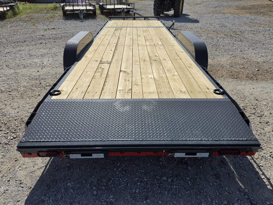 New 2027 Lamar 83X24 TANDEM 10K CAR HAULER W/2' STEEL DOVE & SLIDEOUT RAMPS