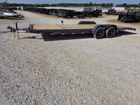 New 2027 Lamar 83X24 TANDEM 10K CAR HAULER W/2' STEEL DOVE & SLIDEOUT RAMPS