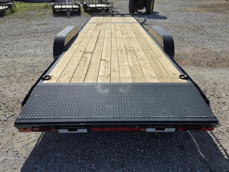 New 2027 Lamar 83X24 TANDEM 10K CAR HAULER W/2' STEEL DOVE & SLIDEOUT RAMPS
