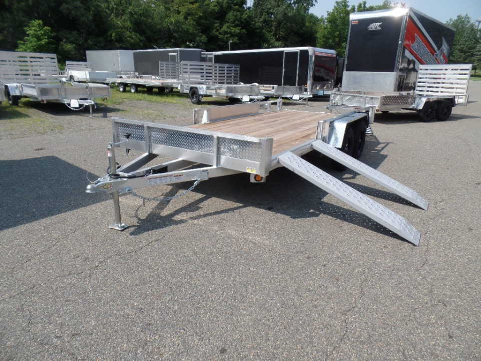 New 2026 ALCOM 16 ft. long by 82" wide Multi Use with side ramps and rear ramp Utility Trailer