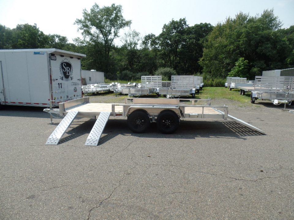 New 2026 ALCOM 16 ft. long by 82" wide Multi Use with side ramps and rear ramp Utility Trailer