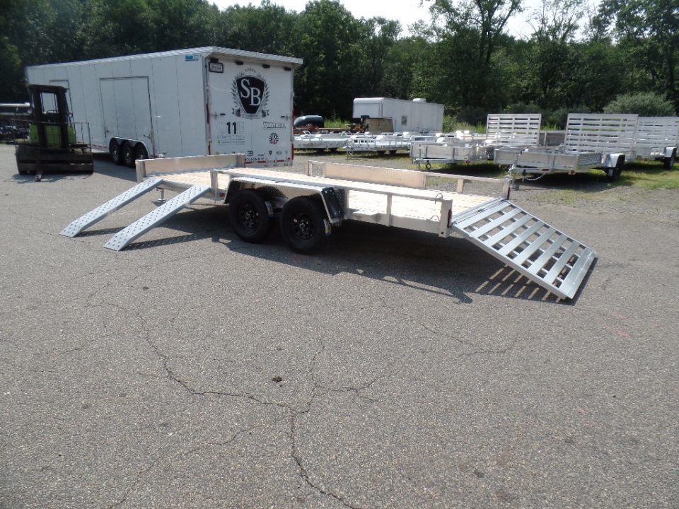 New 2026 ALCOM 16 ft. long by 82" wide Multi Use with side ramps and rear ramp Utility Trailer