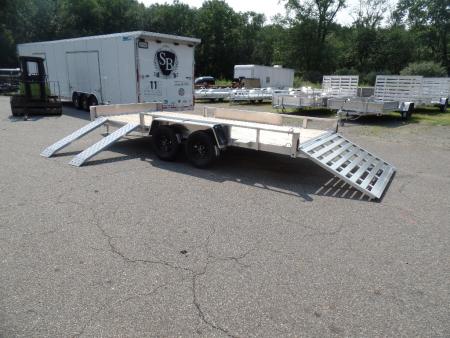 New 2026 ALCOM 16 ft. long by 82" wide Multi Use with side ramps and rear ramp Utility Trailer