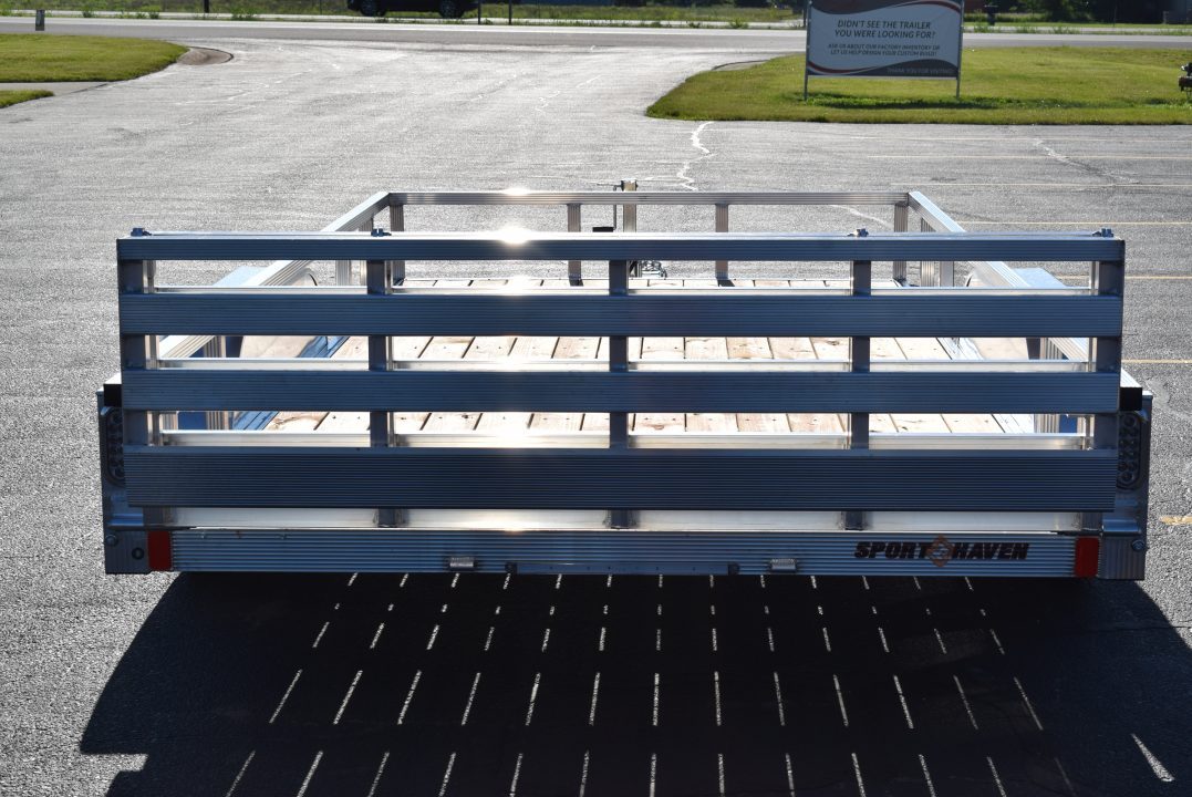 New SPORT HAVEN 7x14 OPEN UTILITY w/ BI-FOLD RAMP GATE