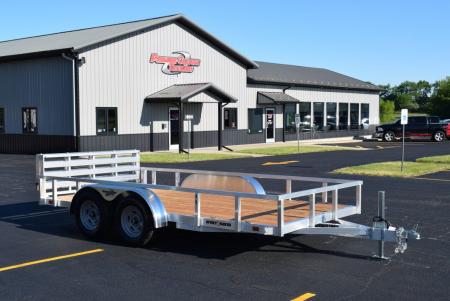 New SPORT HAVEN 7x14 OPEN UTILITY w/ BI-FOLD RAMP GATE