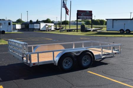 New SPORT HAVEN 7x14 OPEN UTILITY w/ BI-FOLD RAMP GATE