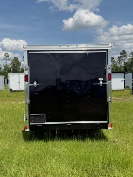 New 7x16 Black Enclosed Trailer | Rock Solid Cargo | Polycore