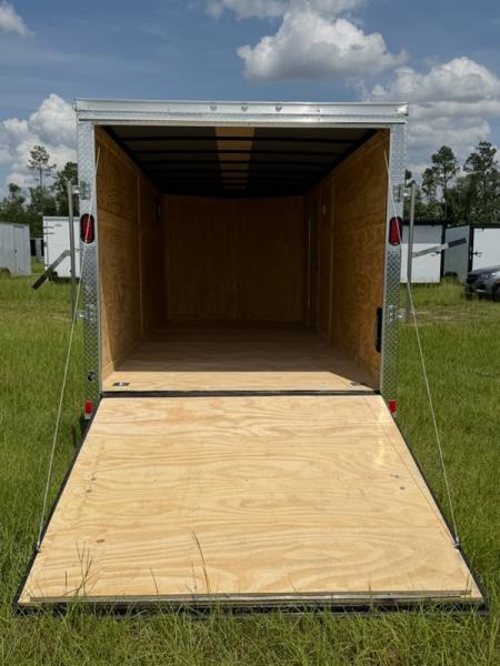 New 7x16 Black Enclosed Trailer | Rock Solid Cargo | Polycore