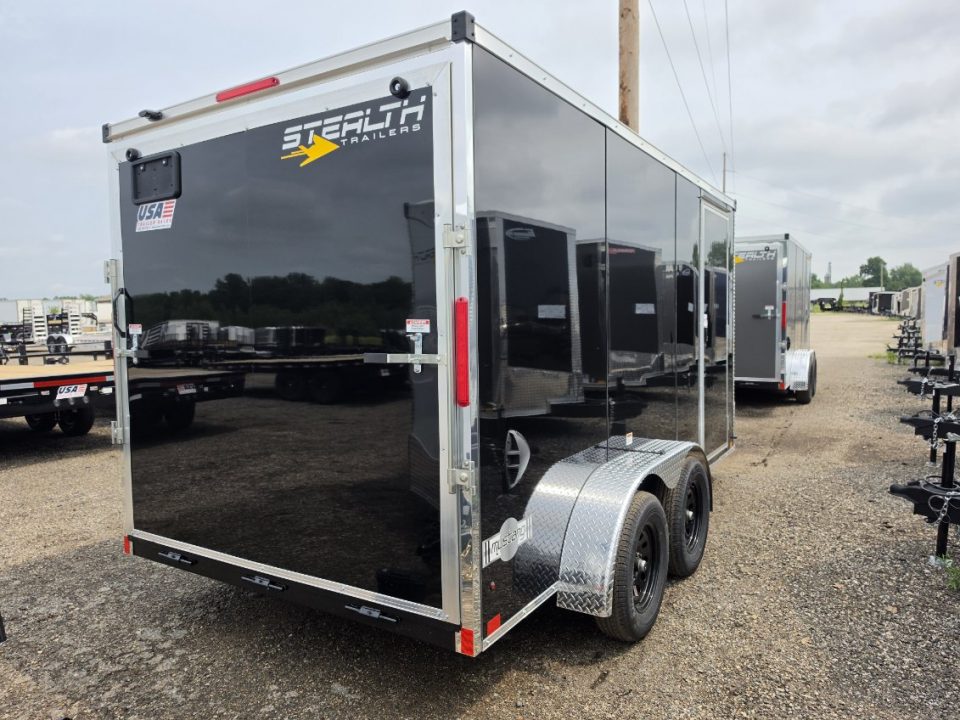 New 2027 Stealth Trailers 7x14 V-Nose 7k w/6ft 6in Height & Ramp Door Cargo / Enclosed Trailer