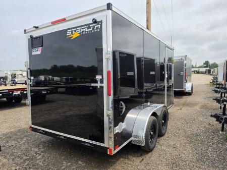 New 2027 Stealth Trailers 7x14 V-Nose 7k w/6ft 6in Height & Ramp Door Cargo / Enclosed Trailer