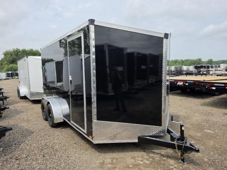 New 2027 Stealth Trailers 7x14 V-Nose 7k w/6ft 6in Height & Ramp Door Cargo / Enclosed Trailer