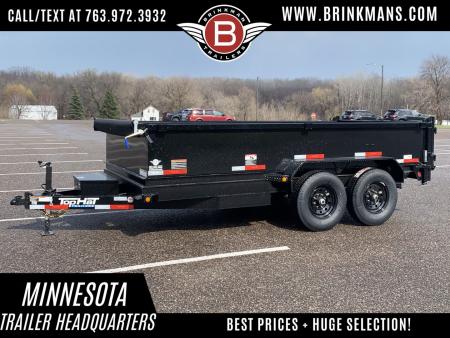 New 2026 Top Hat 7X14 Heavy Duty Dump Trailer 14k scissor lift and tarp 2' sides
