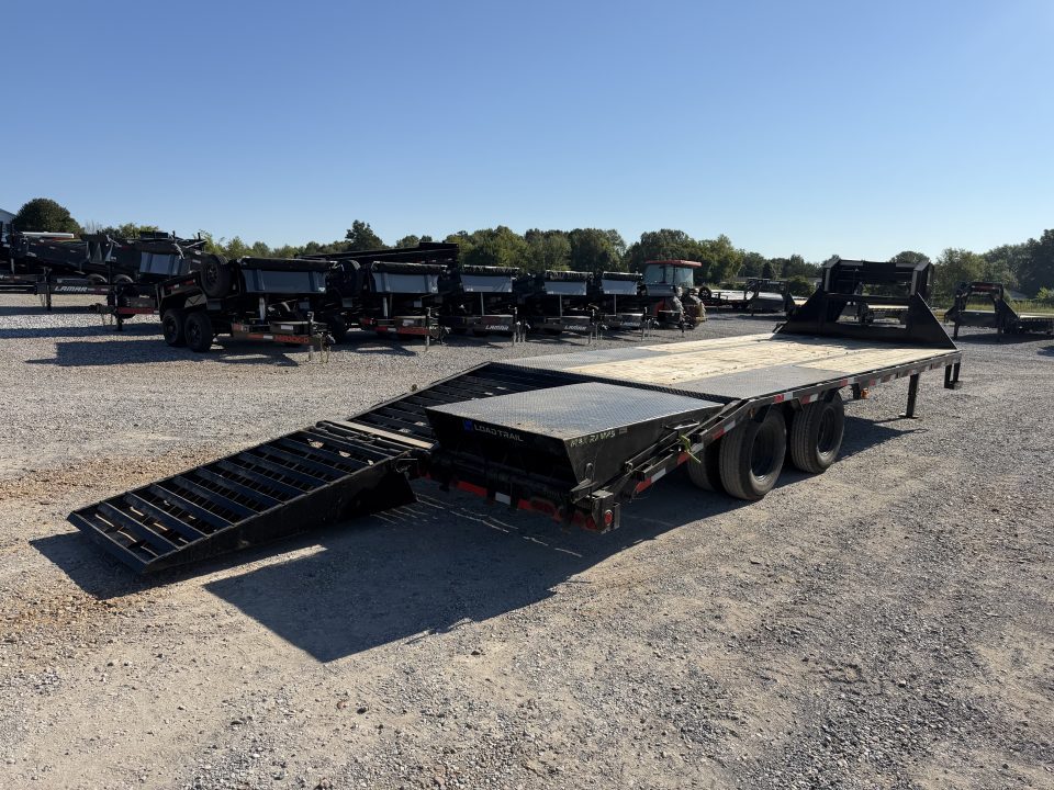 Used 2024 Load Trail 102"x25' 22k Gooseneck Flatbed Trailer