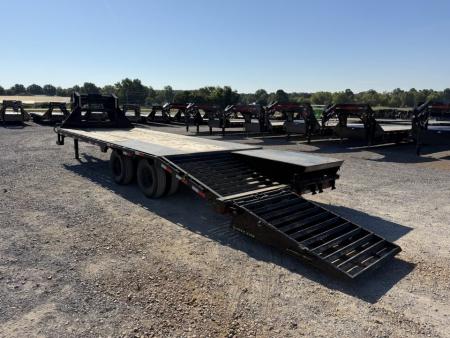 Used 2024 Load Trail 102"x25' 22k Gooseneck Flatbed Trailer