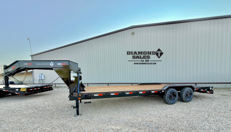 New 2027 Diamond T 102 in x 24 ft Gooseneck Super Duty Skid Pro GVWR 20000 Maxx Ramps Equipment Trailer