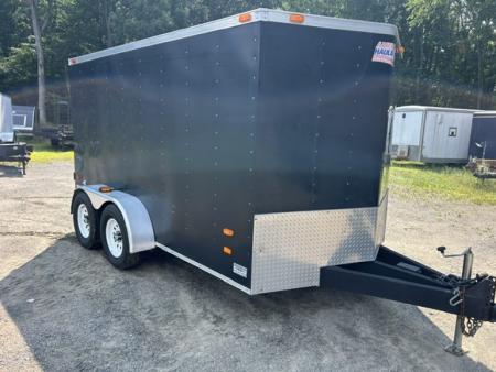 Used 2010 American Hauler 7X14 enclosed with Barn Doors on Back , and Removable Ramp Cargo / Enclosed Trailer