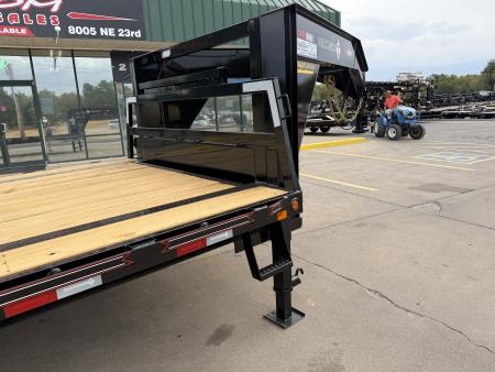 New #038461 2027 DIAMOND T SWF 25 X 102 TANDEM AXLE 14K FLATBED GOOSENECK W/ MAXX RAMPS
