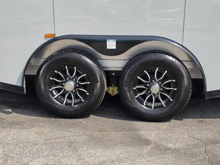 New 8 X 22 CAR HAULER ENCLOSED W/FRONT DROP DOWN DOOR ALL ALUMINUM 5200# AXLES 2027 LIGHTNING