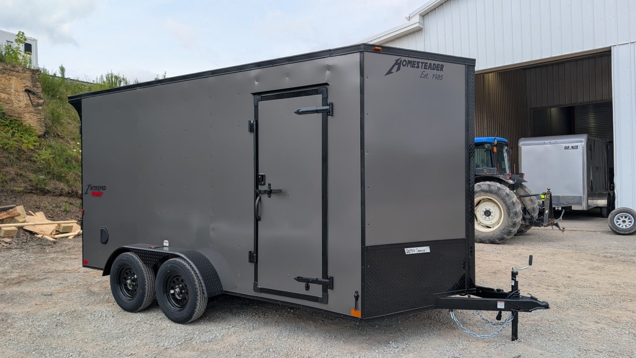 New 2027 Homesteader 7x14 Intrepid V-Nose Cargo Trailer w/ Ramp Door (EZ-EXIT DOOR!!!)