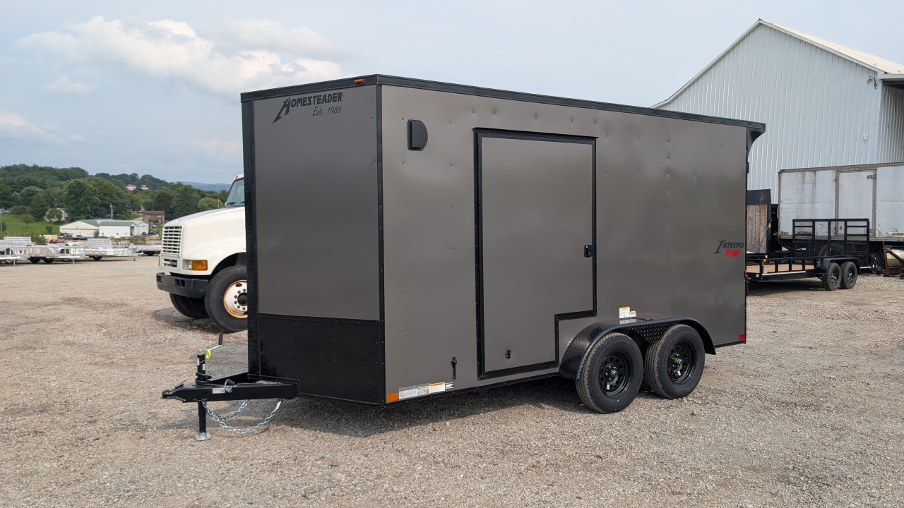 New 2027 Homesteader 7x14 Intrepid V-Nose Cargo Trailer w/ Ramp Door (EZ-EXIT DOOR!!!)