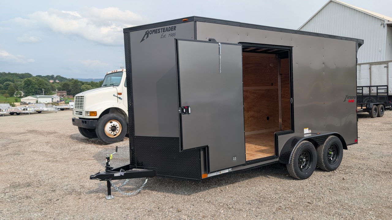 New 2027 Homesteader 7x14 Intrepid V-Nose Cargo Trailer w/ Ramp Door (EZ-EXIT DOOR!!!)
