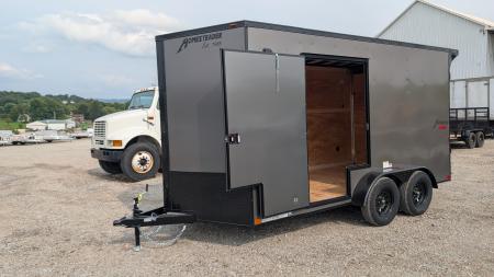 New 2027 Homesteader 7x14 Intrepid V-Nose Cargo Trailer w/ Ramp Door (EZ-EXIT DOOR!!!)