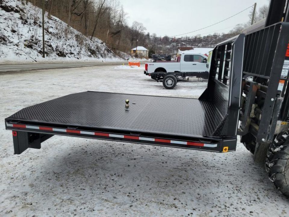 New Zimmerman Truck Bodies DRW Longbed 8' Flatbed with B&W Turnover Ball 3000XL