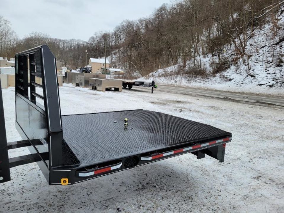 New Zimmerman Truck Bodies DRW Longbed 8' Flatbed with B&W Turnover Ball 3000XL