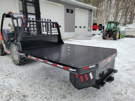 New Zimmerman Truck Bodies DRW Longbed 8' Flatbed with B&W Turnover Ball 3000XL