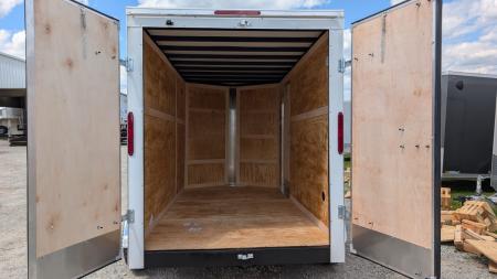 New 2026 Homesteader 6x12 Tandem Intrepid V-Nose Cargo Trailer w/ Barn Doors