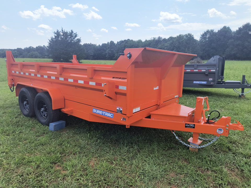 New 2027 Sure-Trac 7x14 Low Profile Scissor Lift Dump Trailer