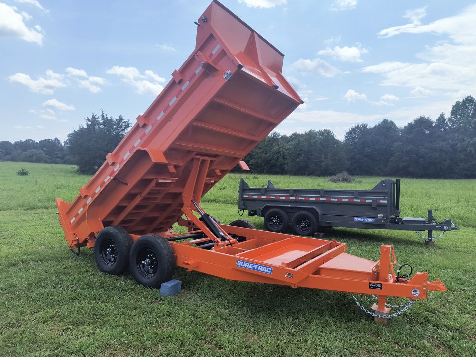 New 2027 Sure-Trac 7x14 Low Profile Scissor Lift Dump Trailer