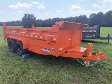New 2026 Sure-Trac 7x14 Low Profile Scissor Lift Dump Trailer