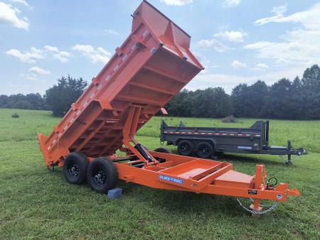 New 2027 Sure-Trac 7x14 Low Profile Scissor Lift Dump Trailer