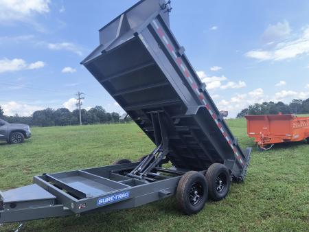 New 2026 Sure-Trac 7x14 Low Profile Scissor Lift Dump Trailer