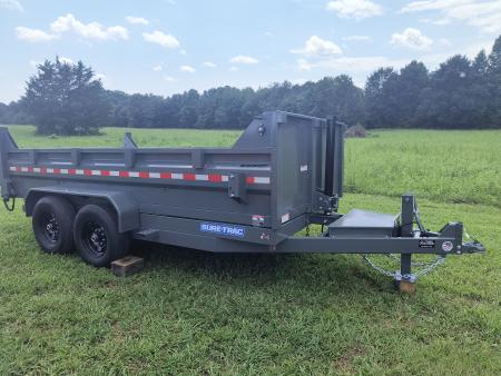 New 2026 Sure-Trac 7x14 Low Profile Telescopic Lift Dump Trailer