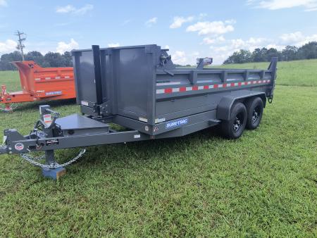 New 2026 Sure-Trac 7x14 Low Profile Telescopic Lift Dump Trailer