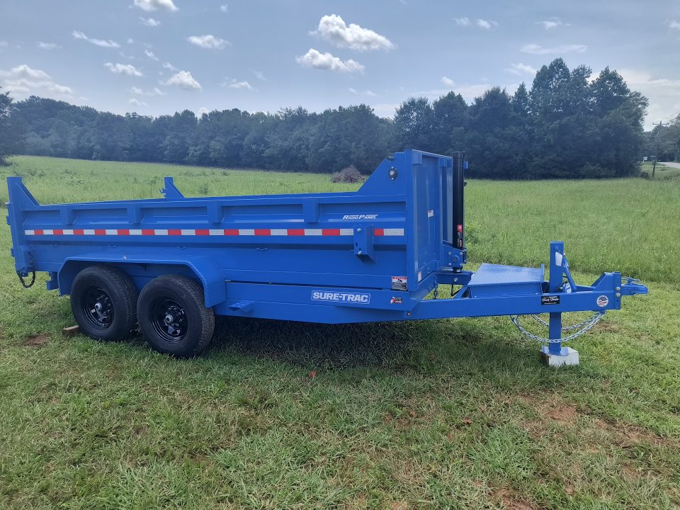 New 2026 Sure-Trac 7x14 Low Profile Telescopic Lift Dump Trailer