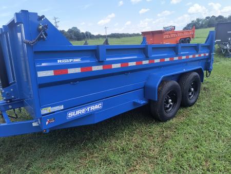 New 2026 Sure-Trac 7x14 Low Profile Telescopic Lift Dump Trailer