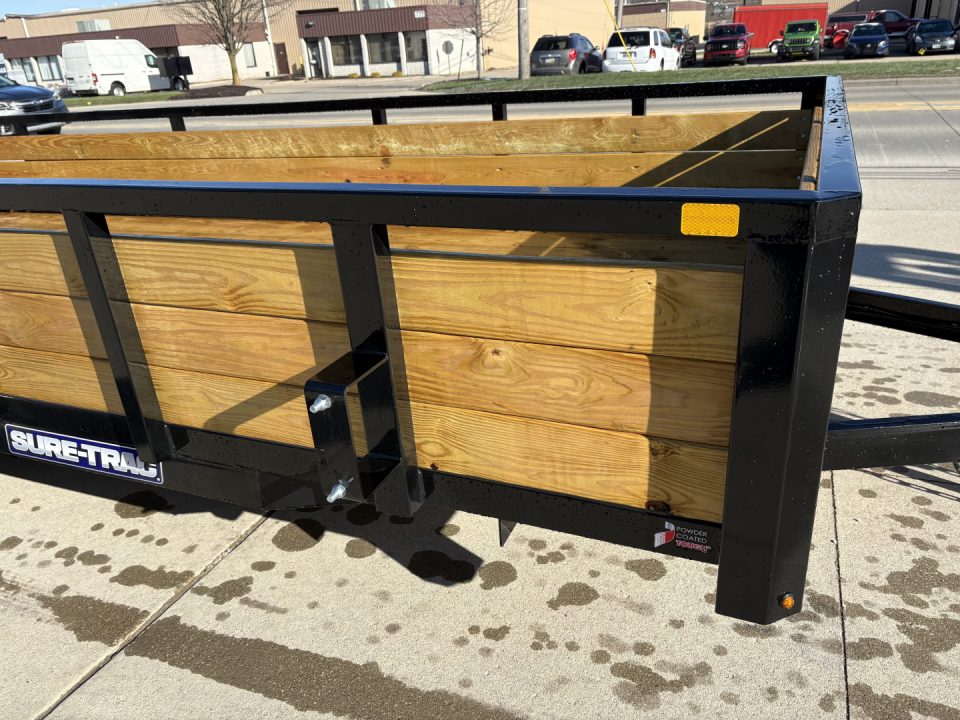 New 2026 Sure-Trac 7 x 16 Tube Top Three Board Trailer 7K Tandem Utility Trailer