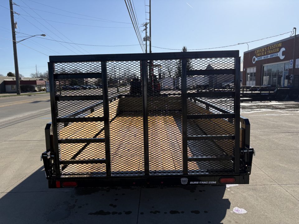 New 2026 Sure-Trac 7 x 16 Tube Top Three Board Trailer 7K Tandem Utility Trailer