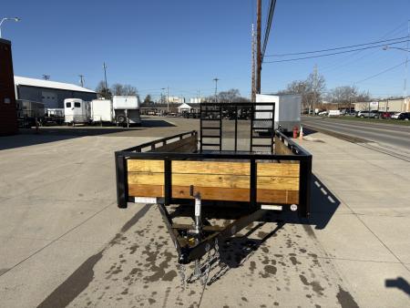 New 2026 Sure-Trac 7 x 16 Tube Top Three Board Trailer 7K Tandem Utility Trailer