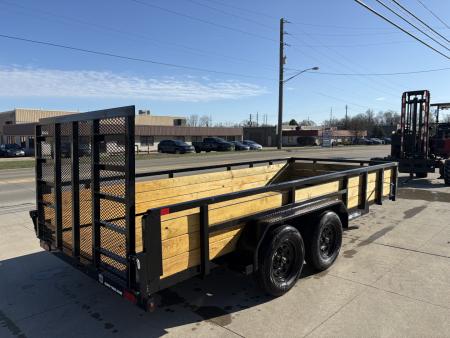 New 2026 Sure-Trac 7 x 16 Tube Top Three Board Trailer 7K Tandem Utility Trailer