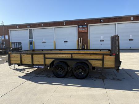 New 2026 Sure-Trac 7 x 16 Tube Top Three Board Trailer 7K Tandem Utility Trailer