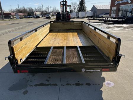 New 2026 Sure-Trac 7 x 16 Tube Top Three Board Trailer 7K Tandem Utility Trailer
