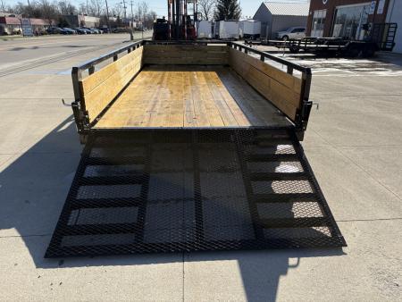 New 2026 Sure-Trac 7 x 16 Tube Top Three Board Trailer 7K Tandem Utility Trailer