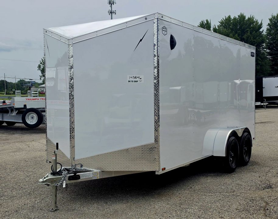 New 7 X 16 CARGO ENCLOSED ECO MODEL TANDEM AXLE ALL ALUMINUM 2027 LIGHTNING