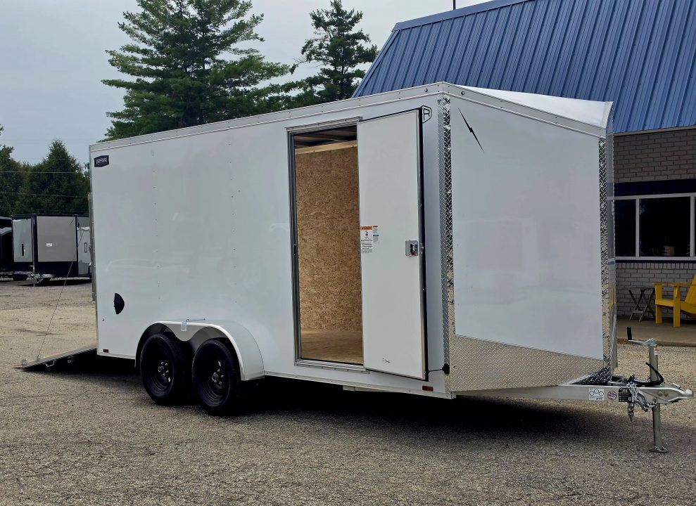 New 7 X 16 CARGO ENCLOSED ECO MODEL TANDEM AXLE ALL ALUMINUM 2027 LIGHTNING